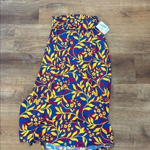 LuLaRoe NWT Floral Maxi Skirt Dress Size Small Bright Vibrant Spring